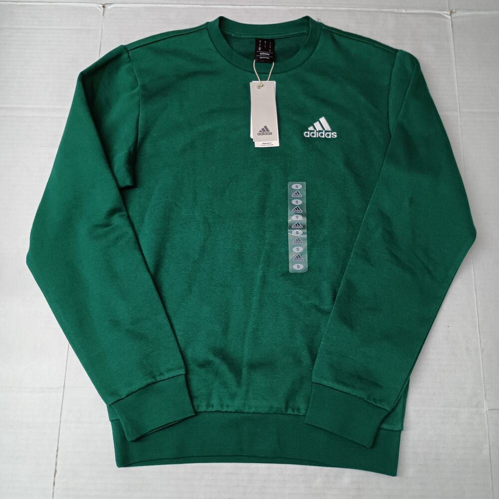 Adidas Men's‎ Feel Cozy Embroidered Sweatshirt Green Size S